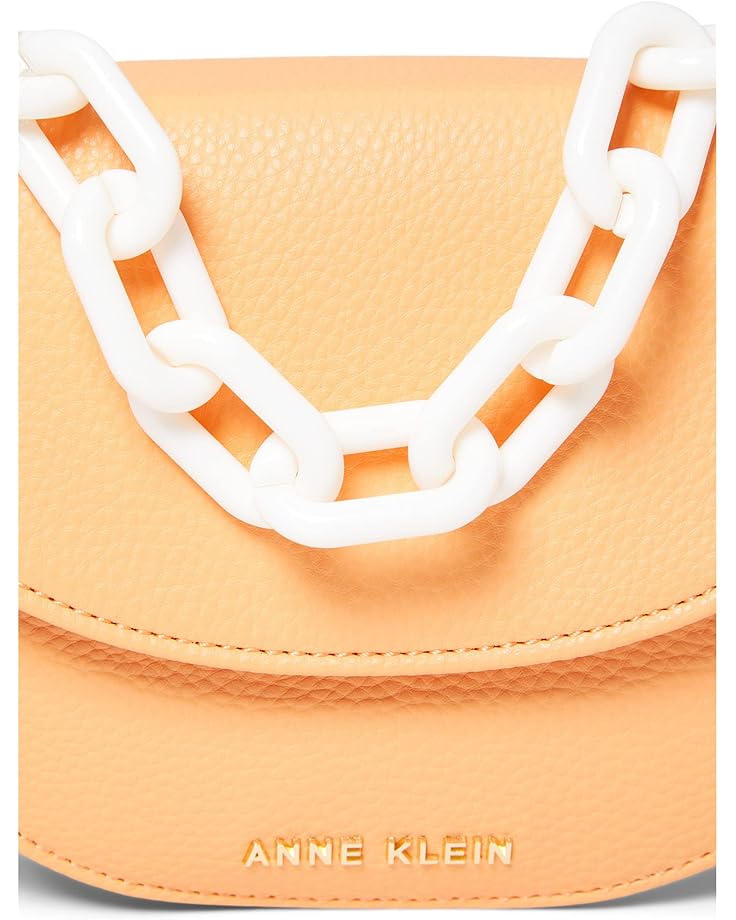 Anne Klein Mini Saddle Crossbody With Resin Chain