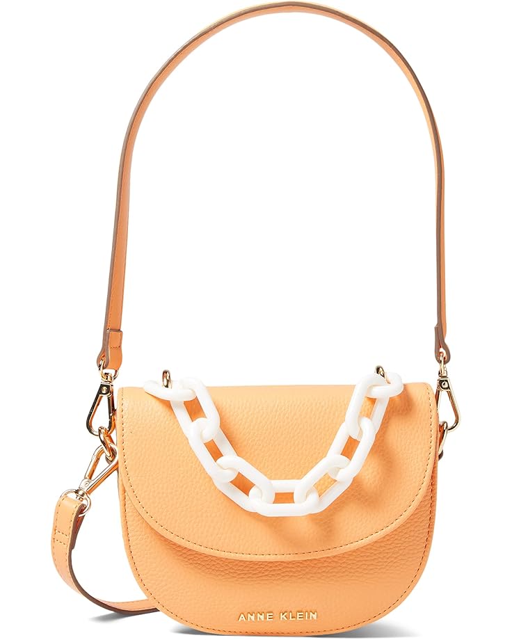 Anne Klein Mini Saddle Crossbody with Resin Chain