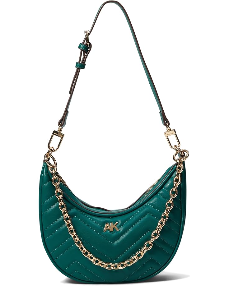 6pm Anne Klein Quilted Cresent Shoulder Bag with Swag Chain