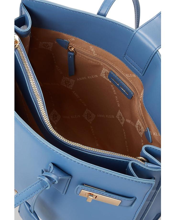 6pm Anne Klein Triple Compartment Minimal Tote With Double Turnlock