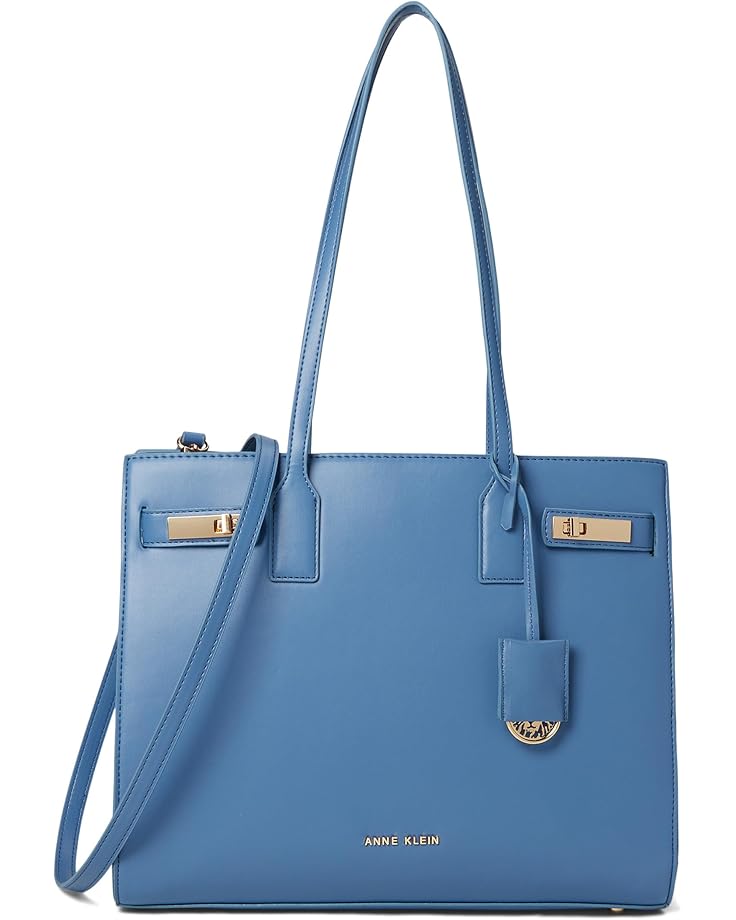 6pm Anne Klein Triple Compartment Minimal Tote with Double Turnlock