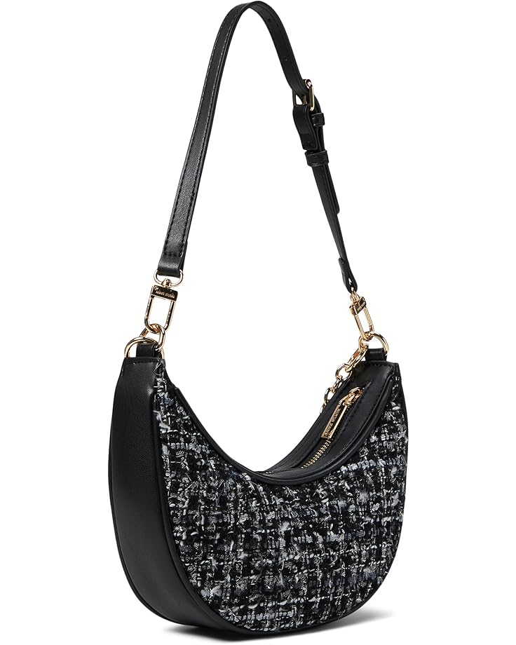 6pm Anne Klein Tweed Cresent Shoulder Bag With Swag Chain