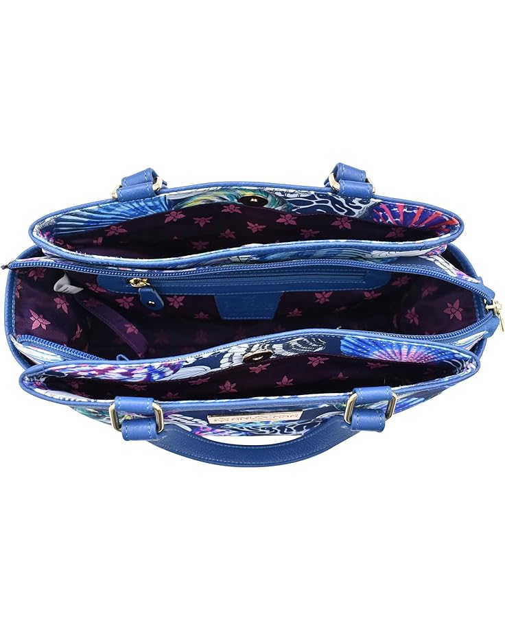 Anuschka Multi Compartment Satchel Printed Fabric 12014