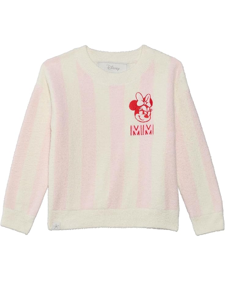 6pm Barefoot Dreams Kids Cozychic Lite® Toddler Disney Minnie Stripe Pullover(Toddler)