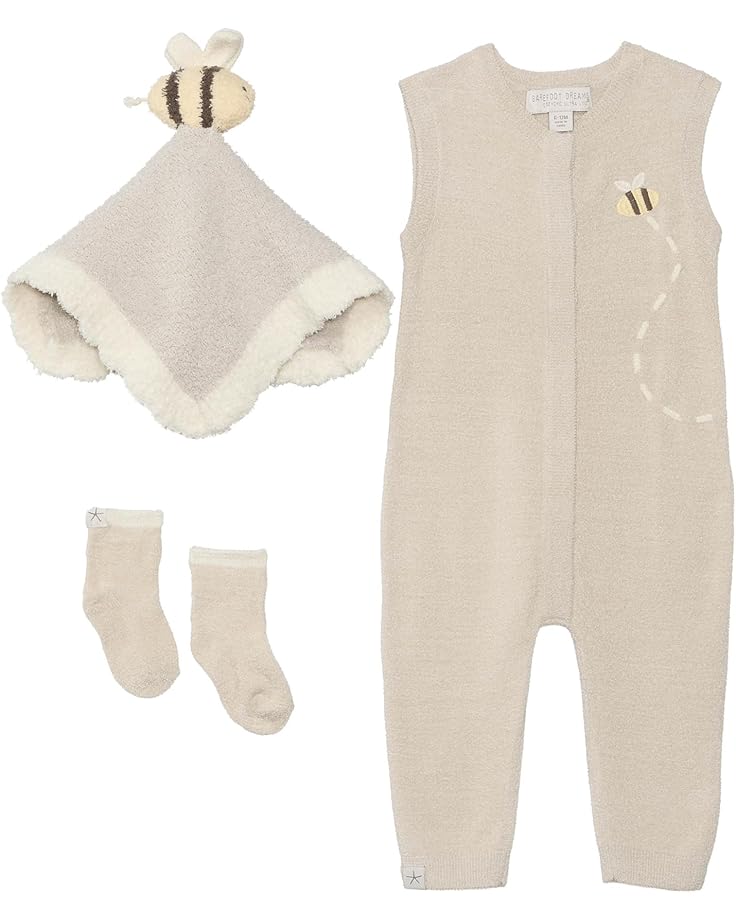 6pm Barefoot Dreams Kids Cozychic Ultra Lite® Baby Bee Onesie Set (Infant)