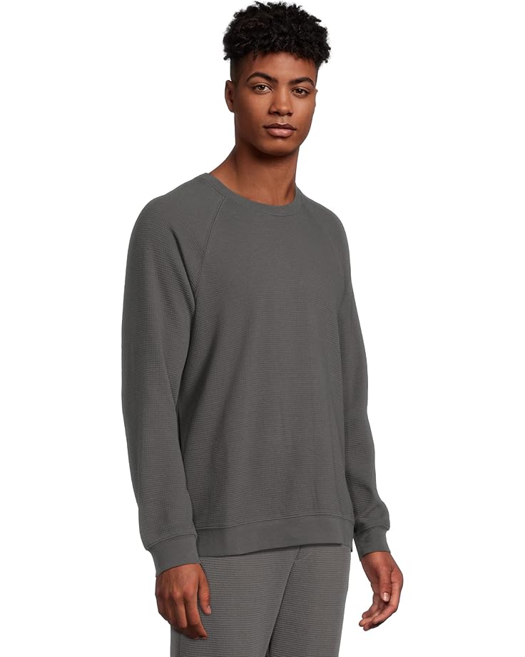 Barefoot Dreams Malibu Collection® Waffle Knit Raglan Pullover Men's