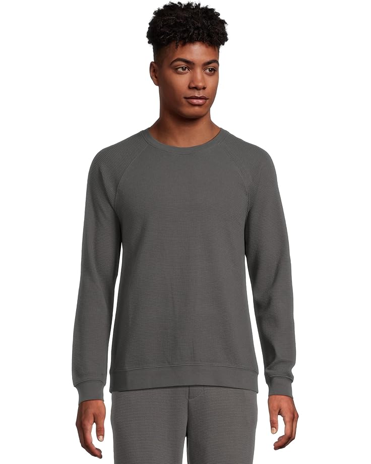 Barefoot Dreams Malibu Collection® Waffle Knit Raglan Pullover Men's