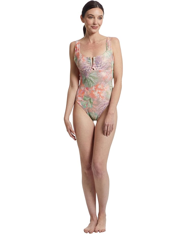 BECCA Coral Reef Viviana V Wire Plunge One Piece Women's