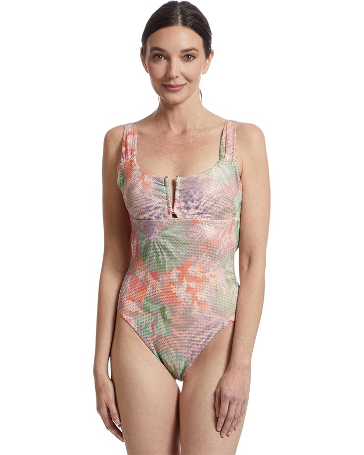 BECCA Coral Reef Viviana V Wire Plunge One Piece Women's