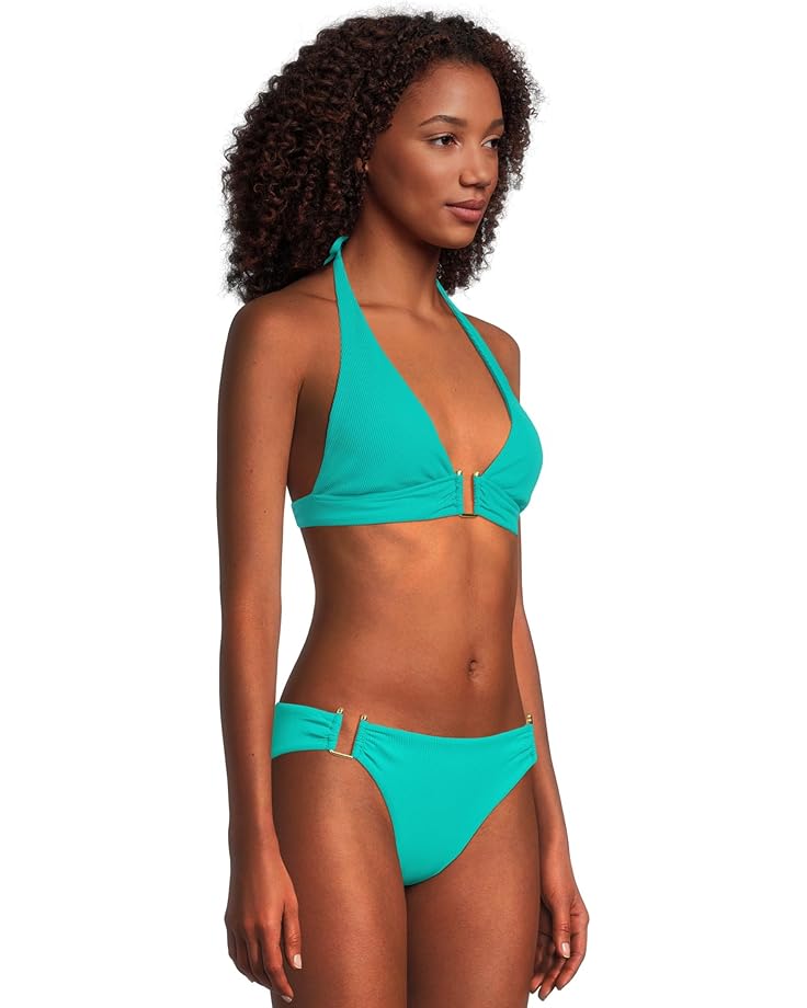 BECCA Modern Edge Rib Mira U Buckle Halter Top Women's
