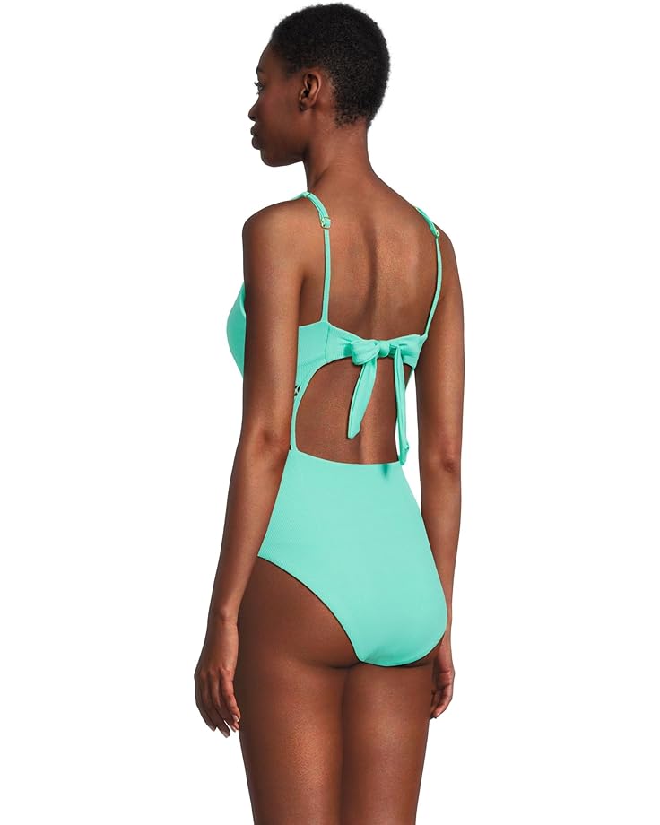BECCA Modern Edge Rib Toni Plunge One Piece Women's