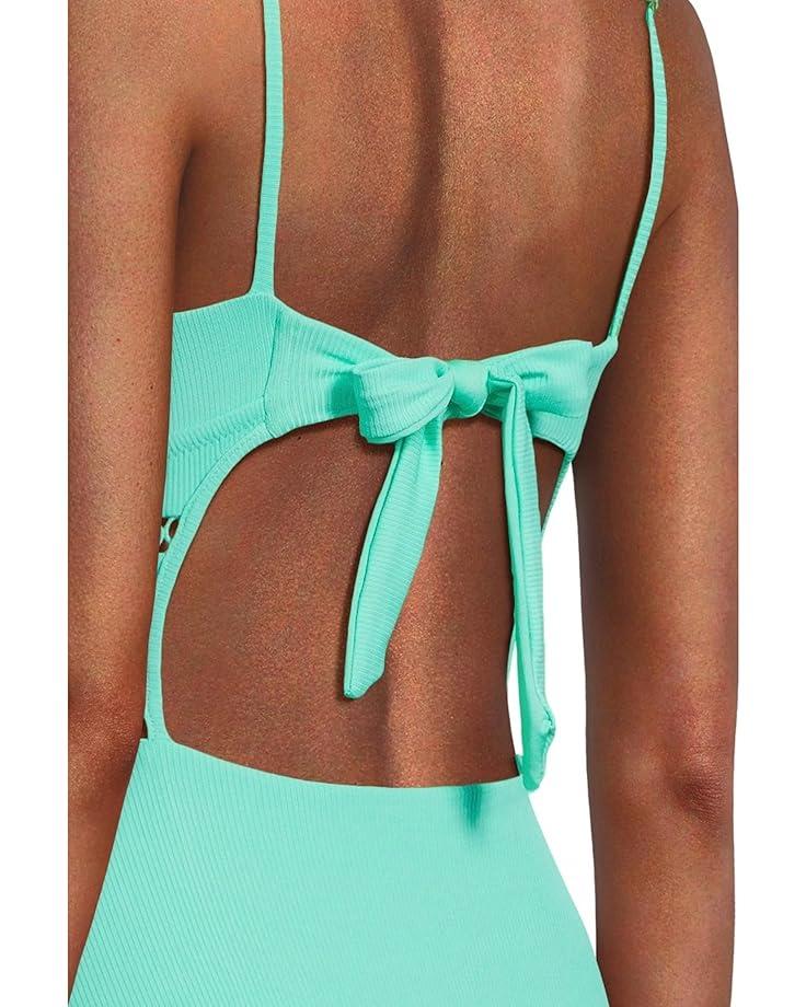 BECCA Modern Edge Rib Toni Plunge One Piece Women's