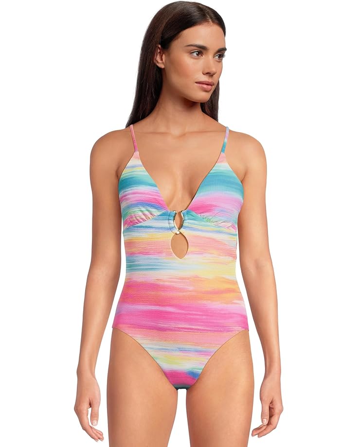 BECCA Verano Evelynn Buckle Plunge One Piece Women's
