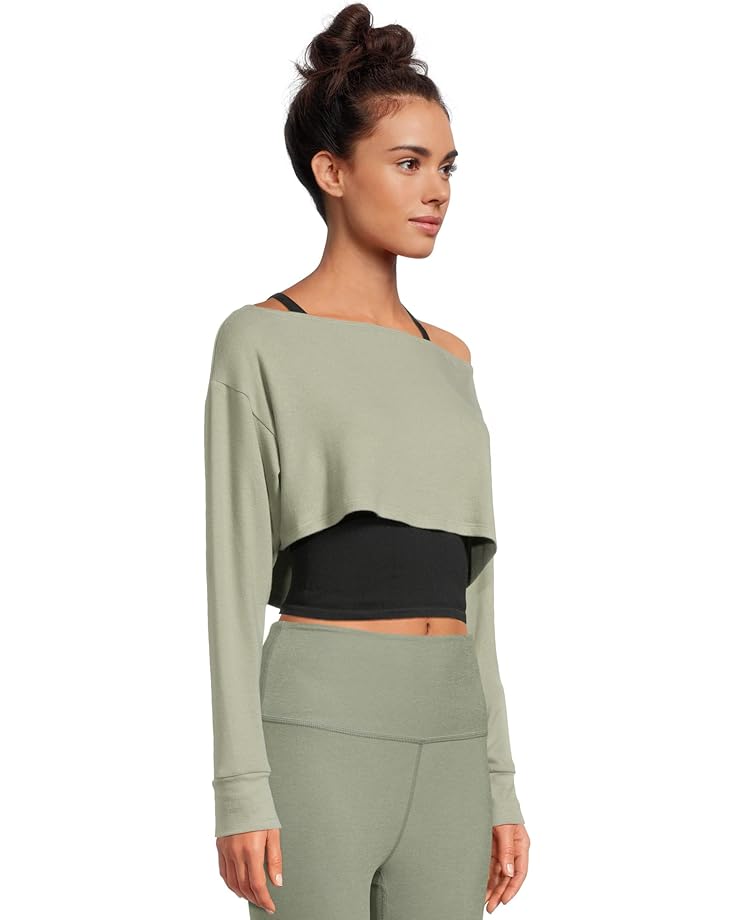 Beyond Yoga Duet 2-Way Convertible Shrug Women's Grey Sage