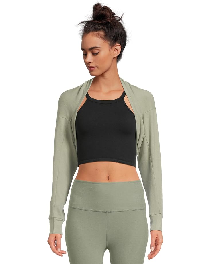 Beyond Yoga Duet 2-Way Convertible Shrug Women's Grey Sage