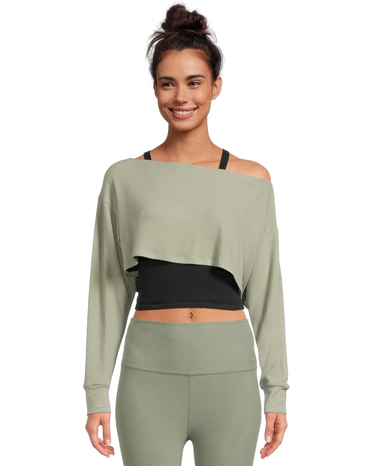 Beyond Yoga Duet 2-Way Convertible Shrug Women's Grey Sage