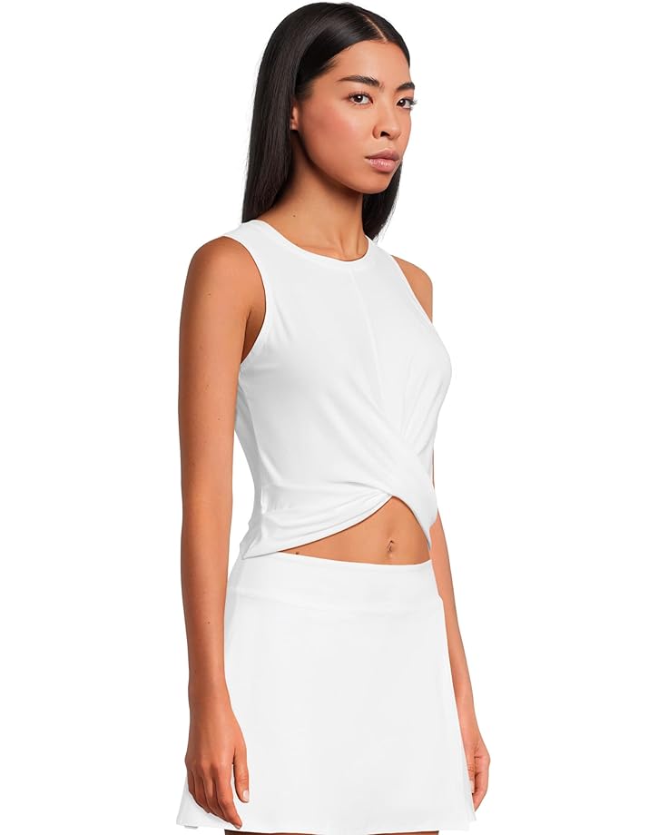 Beyond Yoga Featherweight Center Stage Cropped Tank Women's Cloud White