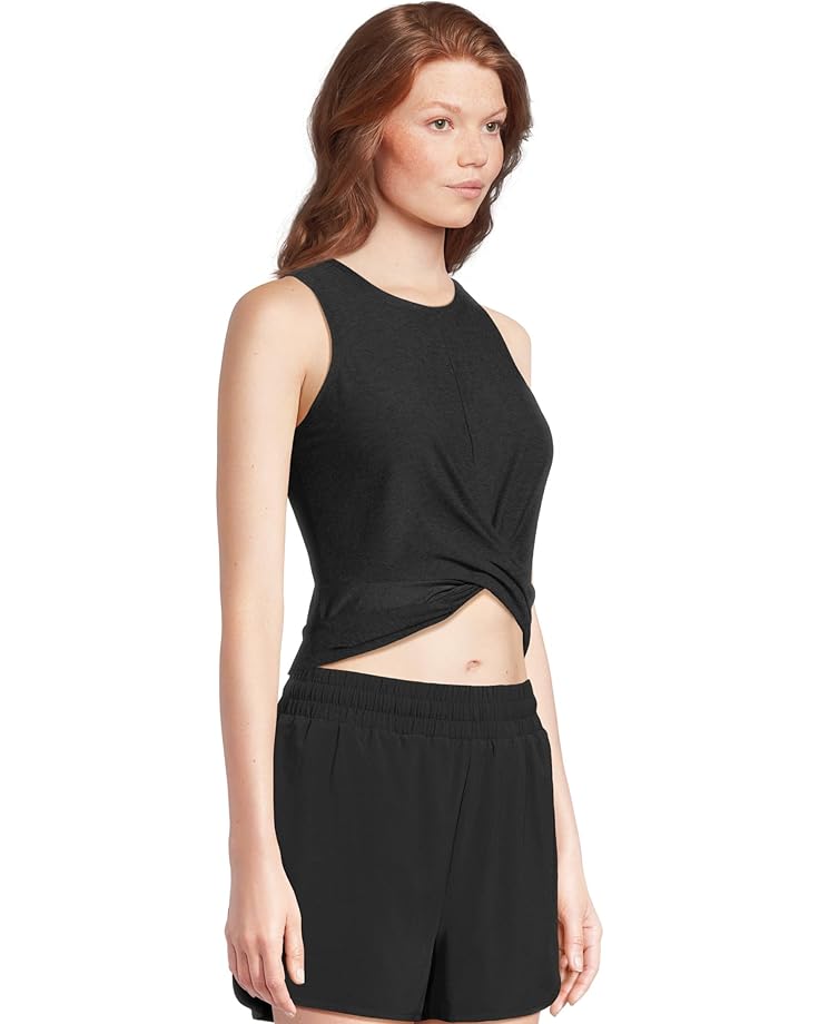 Beyond Yoga Featherweight Center Stage Cropped Tank Women's Darkest Night