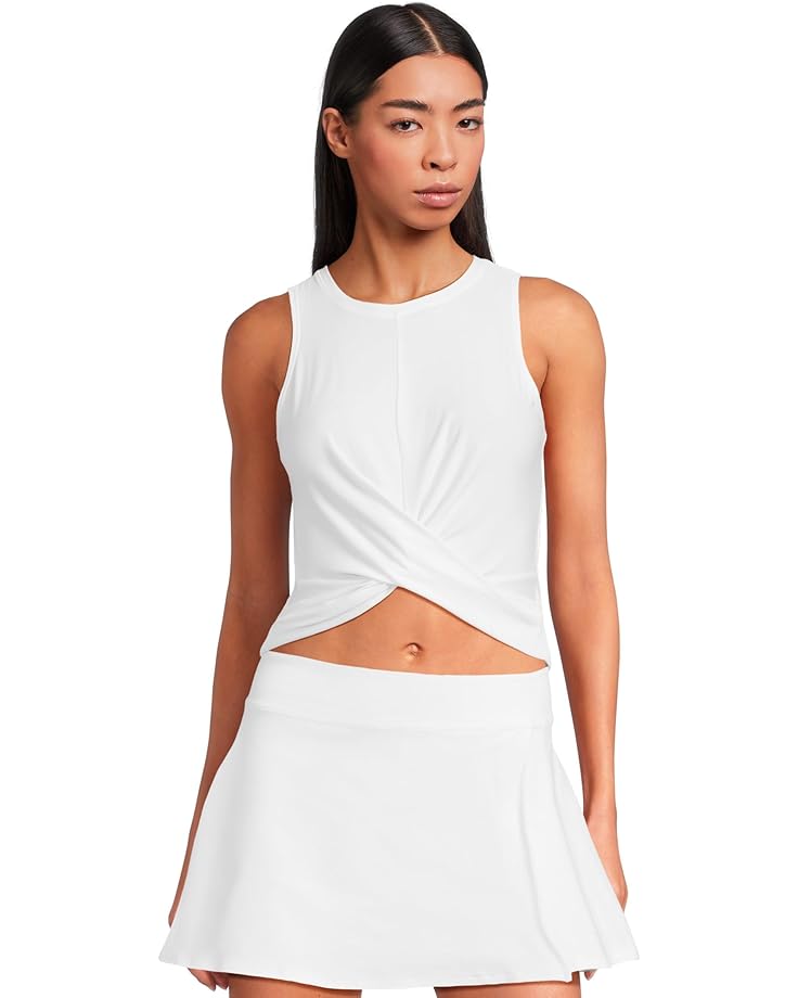 Beyond Yoga Featherweight Center Stage Cropped Tank Women's Cloud White