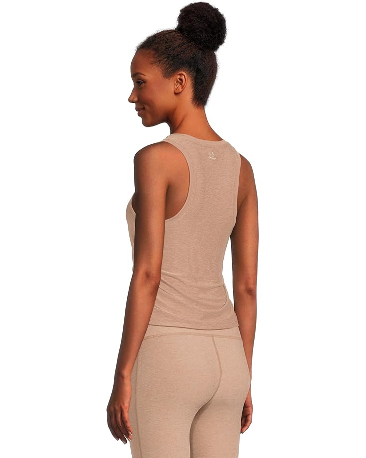 Beyond Yoga Featherweight Your Fit Shirred Tank Women's Desert Sand Heather