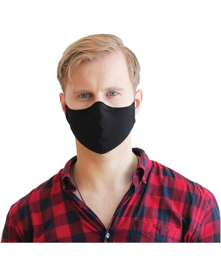 6pm Bloch Soft Stretch Face Mask W/ Moldable Nose Pad And Lanyard 3-Pack