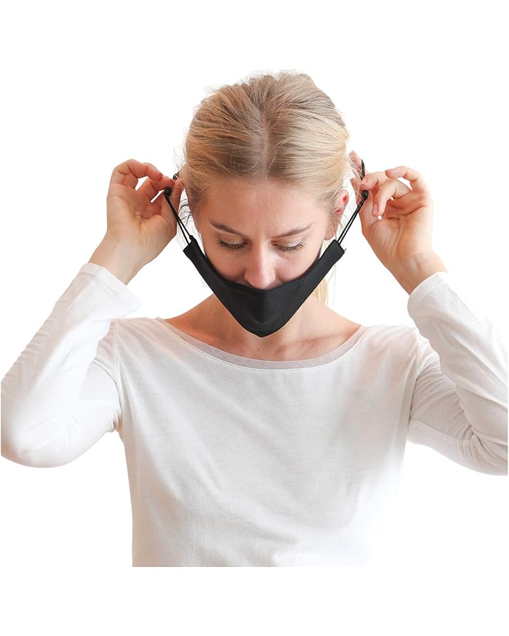 6pm Bloch Soft Stretch Face Mask W/ Moldable Nose Pad And Lanyard 3-Pack