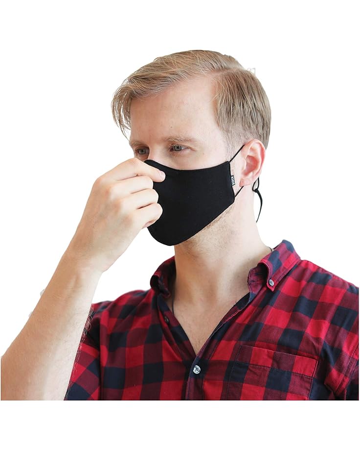 6pm Bloch Soft Stretch Face Mask W/ Moldable Nose Pad And Lanyard 3-Pack