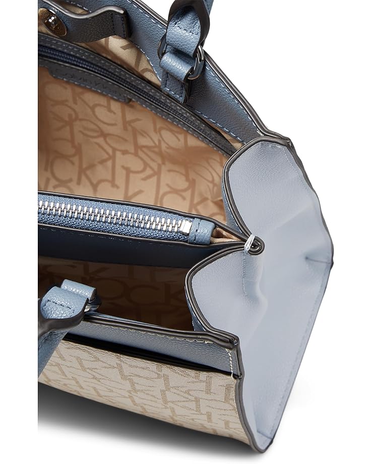 6pm Calvin Klein Edie Triple Compartment Signature Satchel
