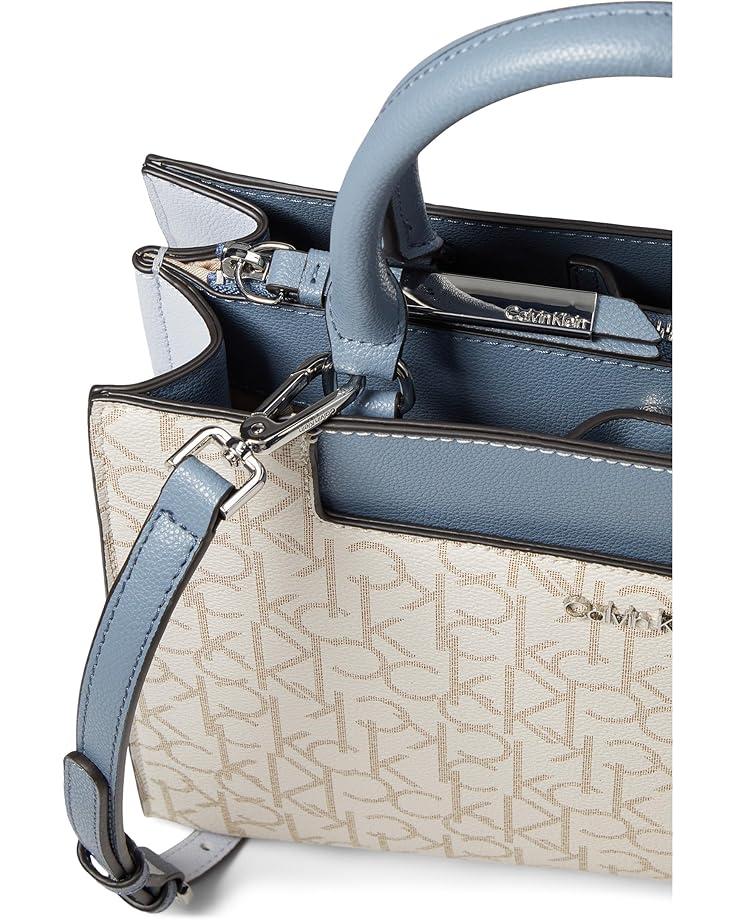 6pm Calvin Klein Edie Triple Compartment Signature Satchel