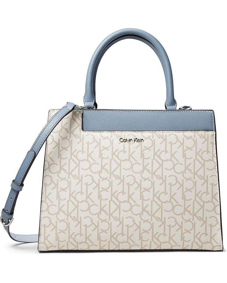 6pm Calvin Klein Edie Triple Compartment Signature Satchel