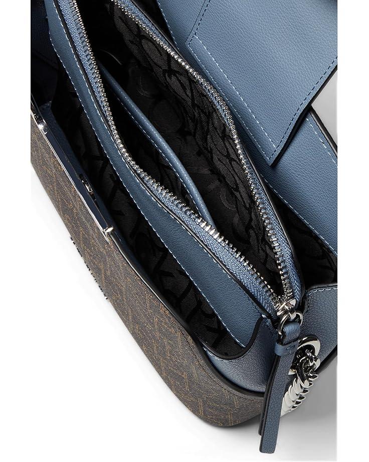 6pm Calvin Klein Finley Tripe Compartment Signature Crossbody