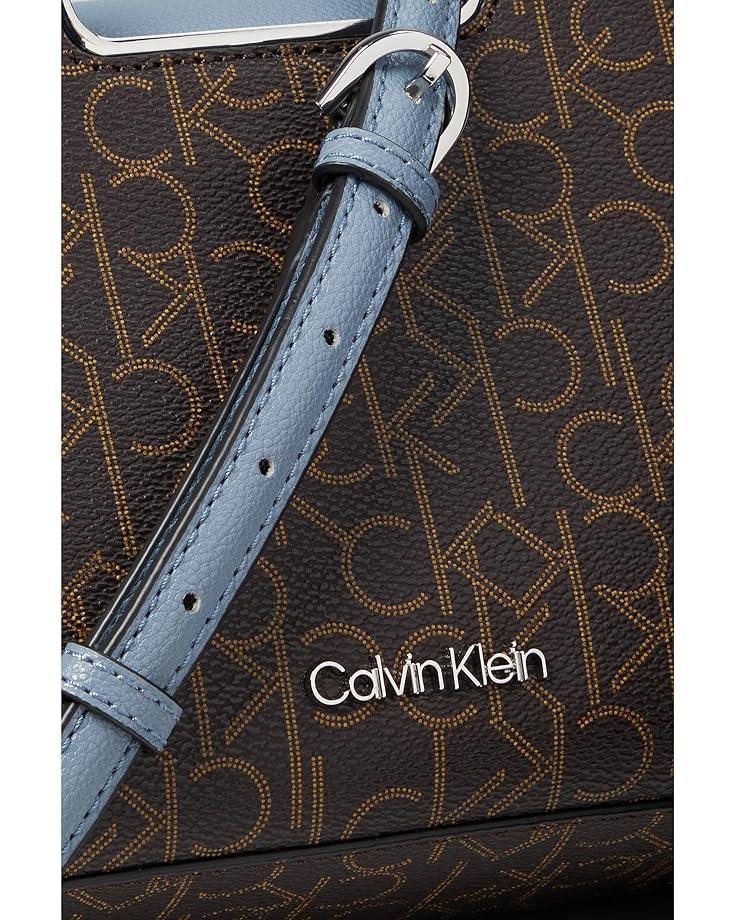 6pm Calvin Klein Finley Tripe Compartment Signature Crossbody