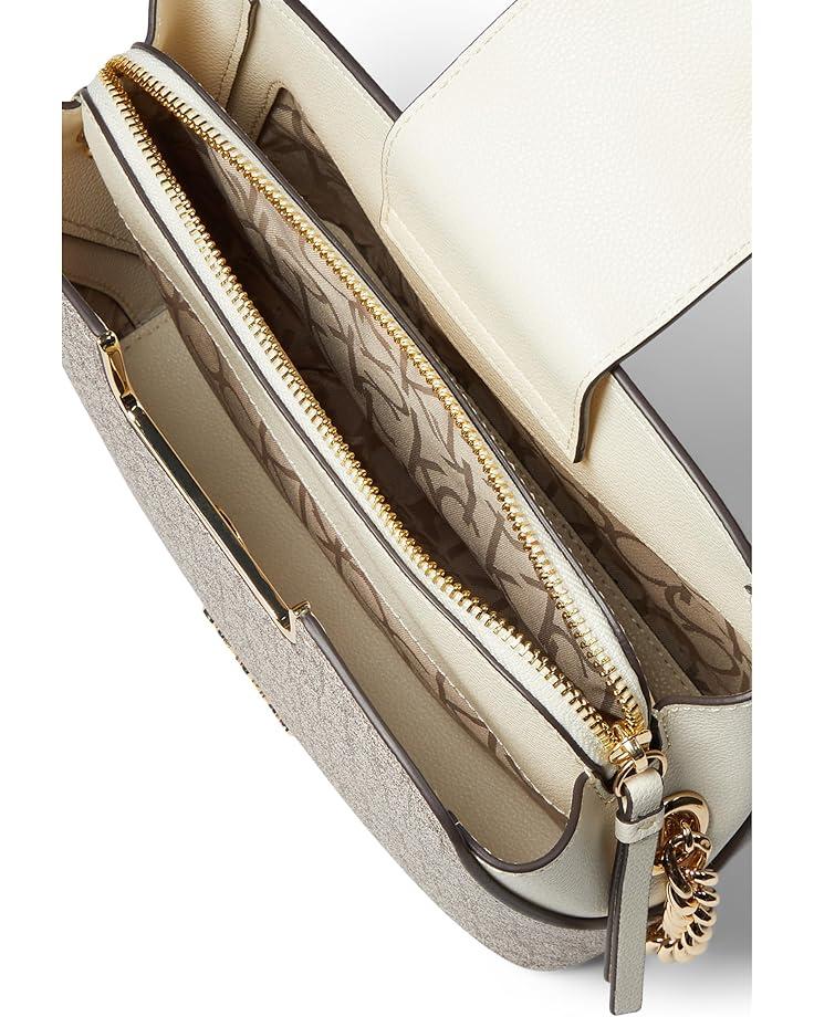 6pm Calvin Klein Finley Tripe Compartment Signature Crossbody