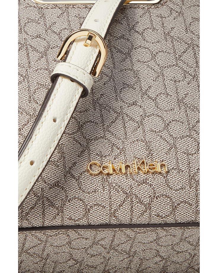 6pm Calvin Klein Finley Tripe Compartment Signature Crossbody