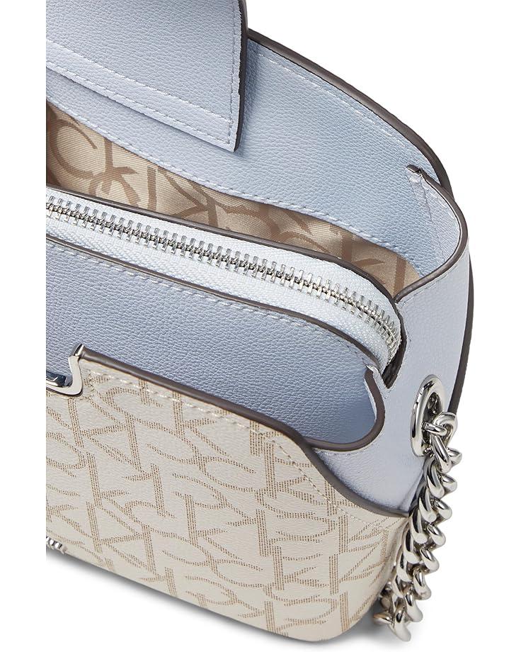 6pm Calvin Klein Finley Tripe Compartment Signature Crossbody