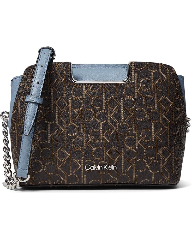 6pm Calvin Klein Finley Tripe Compartment Signature Crossbody