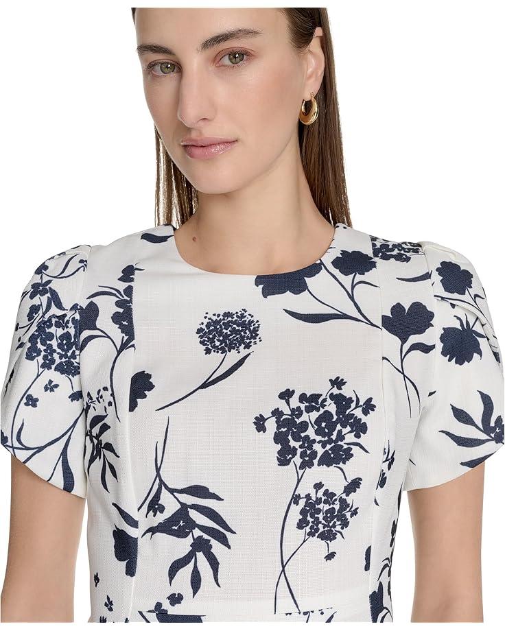 Calvin Klein Floral Tulip Sleeve Sheath Women's