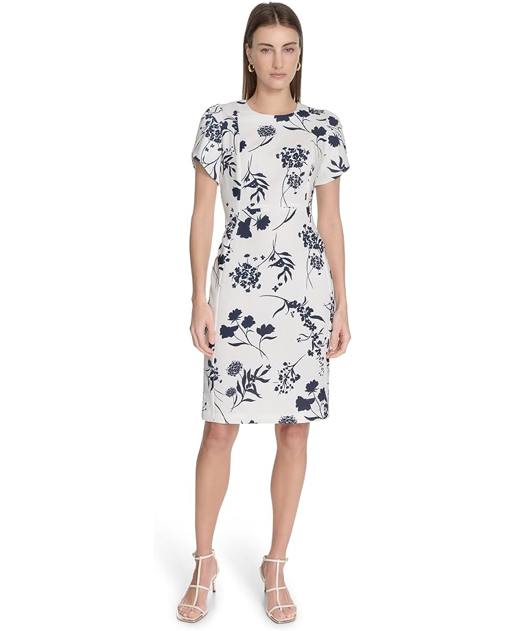 Calvin Klein Floral Tulip Sleeve Sheath Women's
