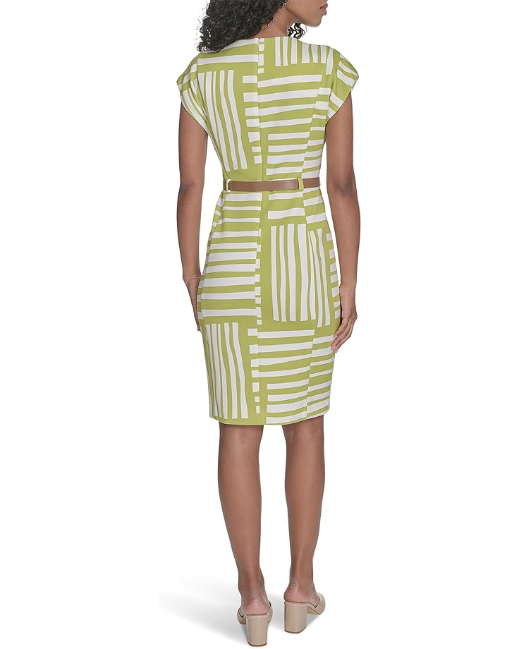 6pm Calvin Klein Geo Print With Belt Sheath Women's