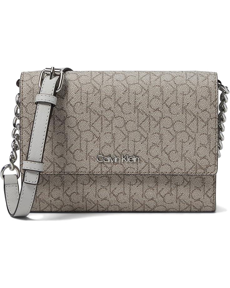 6pm Calvin Klein Key Item Signature Organizational Flap Crossbody