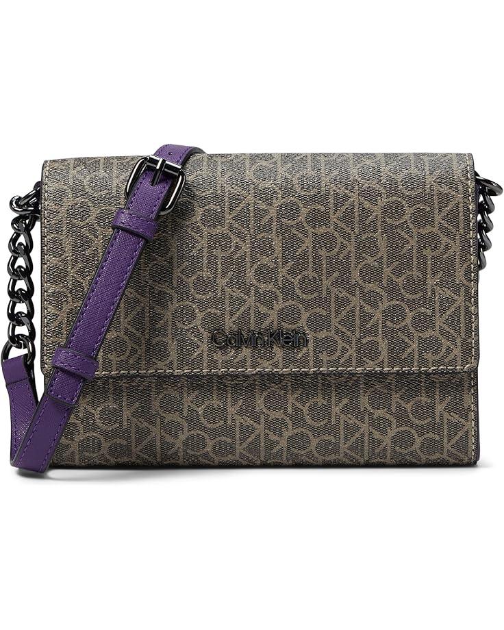 6pm Calvin Klein Key Item Signature Organizational Flap Crossbody