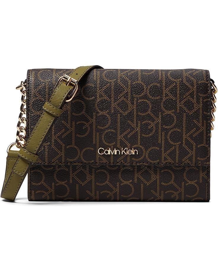 6pm Calvin Klein Key Item Signature Organizational Flap Crossbody