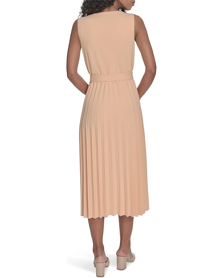 6pm Calvin Klein Scuba Crepe Pleat Skirt Dress Women's