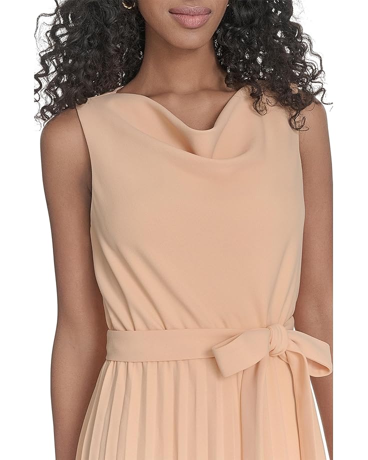 6pm Calvin Klein Scuba Crepe Pleat Skirt Dress Women's
