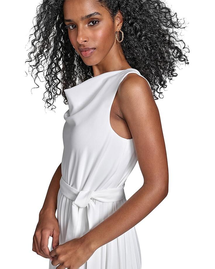 6pm Calvin Klein Scuba Crepe Pleat Skirt Dress Women's