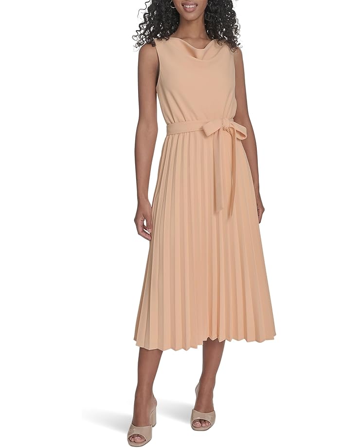 6pm Calvin Klein Scuba Crepe Pleat Skirt Dress Women's