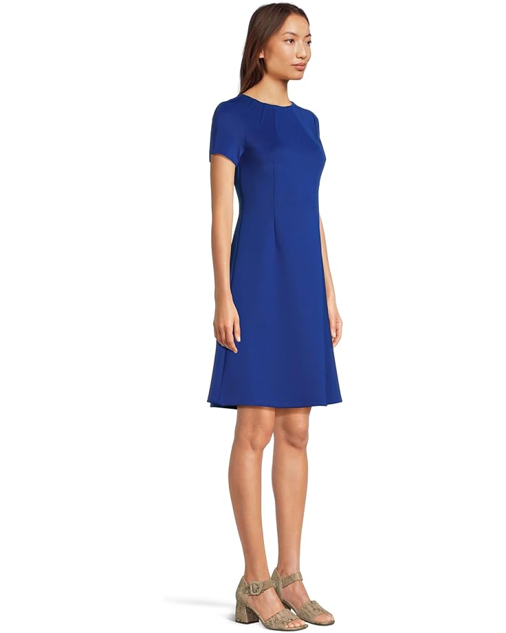 Calvin Klein Scuba Short Sleeve Solid Aline Women's