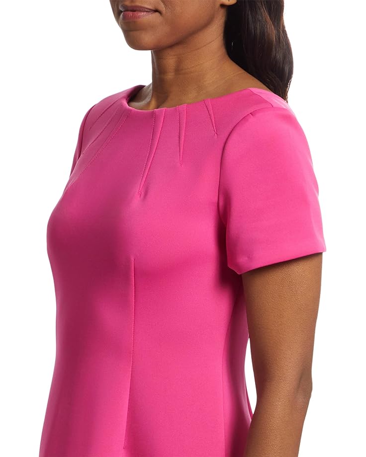 Calvin Klein Scuba Short Sleeve Solid Aline Women's
