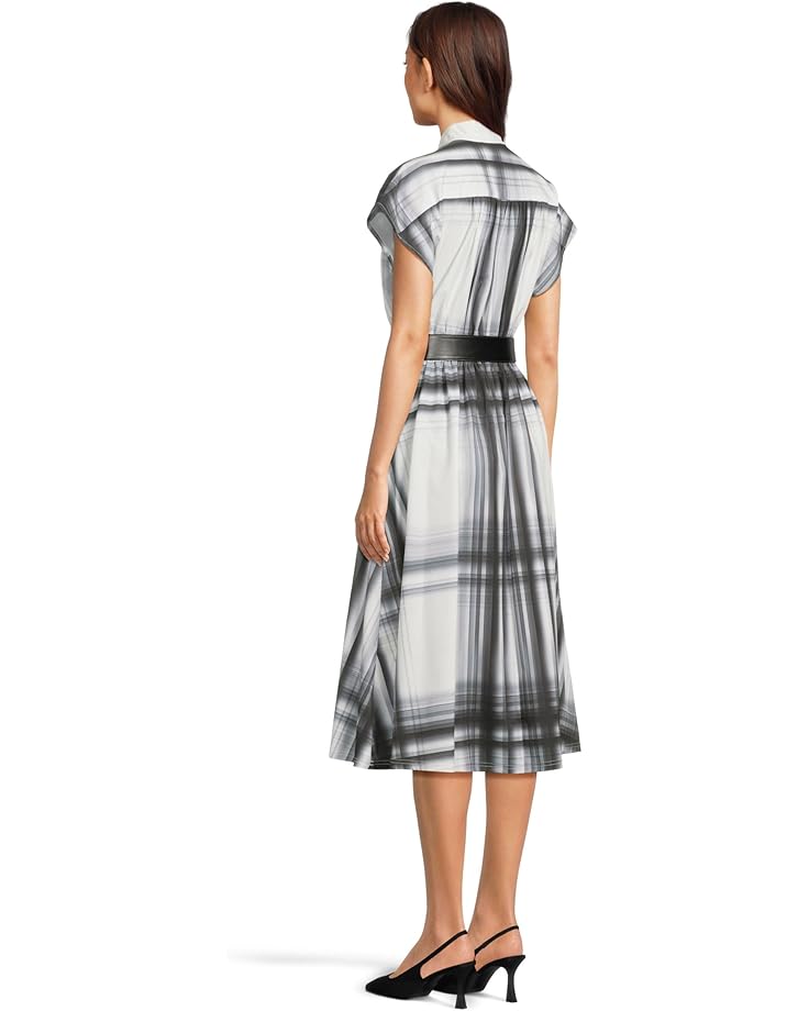 6pm Calvin Klein Short Sleeve Printed Belted Commuter Women's