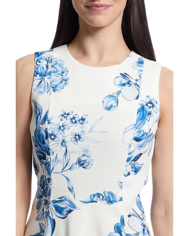 Calvin Klein Sleeveless Floral Fit And Flare Women's